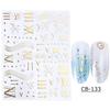 Suministro transfronterizo de pegatinas para uñas Red Sol Estrella Luna decoración 3D oro y plata pegatinas para uñas en blanco y negro pegatinas adhesivas para uñas