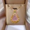 Novo Colar Tathagata Buda Lótus Ouro Real Micro-Cravejado de Luxo Leve Corrente Feminina Nova para Clavícula Luxo Acessível Design Nicho