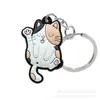 Animal Perro Gato Llavero de PVC Anillo de Llavero Cadena de Llaves Colgante Anillo de Llavero Llave de Coche