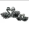 Presilha de Cabelo Garra de Cisne de Cristal Meio Preso, Tamanho Médio, para a Parte de Trás Completa da Cabeça, Elegante, Luxuosa, Sensação de Alta Qualidade, Acessório de Cabelo Presilha Tubarão