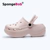 Sapatos Croc Femininos Agasalho Feminino Verão Novo Sandálias Adultas de Sola Grossa Sapatos de Praia Antiderrapantes Chinelos Baotou para Beira-Mar