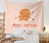 Decoração de Quarto Han Feng Tapeçaria de Natal Decoração de Parede Tecido para Pendurar na Parede ao Lado da Cama Estilo Ins Tecido de Fundo para Decoração de Natal