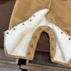 Ropa de invierno hecha a medida para bebés recién nacidos, mameluco con forro polar, nueva colección, unisex, diseño de oso súper lindo, engrosado para mayor calidez