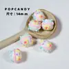 Contas de Florzinhas Fofas Furo Reto Material para Artesanato DIY Contas Soltas Contas Pintadas à Mão Coloridas Contas para Pulseira Colar Joias