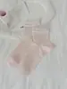 Calcetines sin costuras para mujer, estilo fino de verano, calcetines con volantes, calcetines de estilo coreano hasta la pantorrilla, blancos, combinados con zapatos pequeños de cuero, ribete de encaje