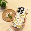 Funda de Teléfono Floral Amarilla Fresca Personalizada Estilo Bosque Artístico Cobertura Total Protección contra Caídas Funda Suave Protector de Teléfono Estilo Pastoral de Primavera