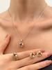 Collar con giro transfronterizo europeo y americano, pendientes con giro, anillo con giro, joyería elegante que combina con todo, ideal para el viaje diario.