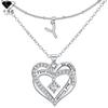 Kaman su collar de doble capa nuevo y caliente transfronterizo doble amor romántico colgante de alta gama joyería de moda europea y americana para mujer