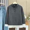Tops de Roupa Íntima Feminina Plus Size 100kg, Novo Estilo de Inverno, Design Elegante, Aplicação de Renda, Camisa de Base de Manga Longa 9359