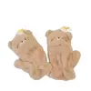 Guantes Calientes Lindos de Oso Abeja para Estudiantes Invierno Ciclismo a Prueba de Frío Bufanda Rellena Guantes Gruesos con Felpa a Prueba de Viento