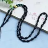 Venta al por mayor del fabricante Cordón Tejido Grueso Imitación Obsidiana Negra Joyería Dorada Jade Colgante de Jade Cordón Colgante Cordón para el Cuello