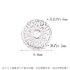 Plata pura S925 flor OVNI enredadera disco de plata cuenta plana espaciador sólido, estilo chino accesorios de manualidades DIY para joyería trenzada hecha a mano