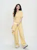 Casaco de malha liso para outono e inverno, estilo coreano, para mulheres, conjunto de tricô fashion solto e casual
