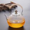 Tetera de Vidrio Engrosado con Mango de Cobre, Olla con Viga de Elevación, Hervidor para Estufa Eléctrica de Cerámica, Patrón Martillado, Olla para Té, Estilo Japonés, Mango de Cobre, Olla Flor de Ciruelo