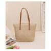 Bolso Popular de Paja Tejida para Internet para Mujer 2025 Nuevo Vacaciones Marinas Playa Bolso Tejido de Gran Capacidad Trabajo Hombro Tote
