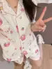 Conjunto de Pijama de Verano con Top de Manga Corta y Shorts Estilo Girly de Dibujos Animados Japoneses Ropa para el Hogar Usable en Dormitorios Estudiantiles
