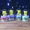 Bonito quarto de flores bonito animal de estimação mini bola de cristal criativo desktop pequena bola de água decoração requintado presente de aniversário brinquedo atacado