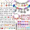 Amazon Mais Vendido Conjunto de Pulseiras DIY Infantil Feito à Mão DIY Contas Exquisito Criativo Conjunto de Pulseiras de Joias Caixa de Presente