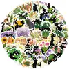 50 pegatinas originales de dibujos animados de gatos y plantas para decorar guitarras, cuadernos, equipaje, manualidades, impermeables, al por mayor