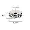 Plata esterlina s925 plata tailandesa envejecida espaciador de cruz de 8 mm diy pulsera para hombre pulsera Wenwan cuentas espaciadoras material para accesorios