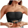 Top de tubo sexy sin costuras con botones frontales, anti-exposición, que no se cae, push-up, wrap-up, sujetador de espalda bonito para mujer, europeo y americano, transfronterizo