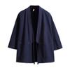 Chaqueta cortavientos estilo chino para hombre, estilo chino, con cordones, manga de siete puntos, estilo taoísta, cárdigan, estilo japonés Hanfu, verano 2025