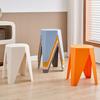 Bancos de Plástico Modernos Minimalistas, Engrosados para Uso Doméstico, Bancos Octogonales Apilables para Sala de Estar, Áreas de Espera de Restaurantes y Bancos de Colores para Hacer Cola