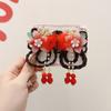 Horquilla de Año Nuevo Antigua para Niños con Borla Accesorios para el Cabello Ropa de Actuación Hanfu Accesorios Cheongsam Par de Horquillas Accesorios para el Cabello de Año Nuevo