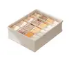 Caja de Almacenamiento para Ropa Interior y Calcetines, Organizador de Ropa Íntima de Algodón y Lino Tianshan, Solución de Almacenamiento para el Hogar Tres en Uno Estilo Cajón
