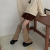 Diseño nicho deshilachado plisado con cordones cubre piernas verano delgado transpirable adelgazante subcultura calcetines de montón