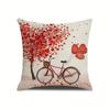 Amazon Nordic Novo Dia dos Namorados Linho impresso fronha Cross-border Home Sofa Almofada Capa Quarto Travesseiro