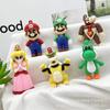 Super Mary Llavero Colgante Muñeco Llavero de Mario Colgante de Muñeco de Pegamento Goteado Hecho a Mano DIY Caja Ciega