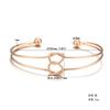 Pulsera Nudo de Amor de Metal Europeo y Americano Pulsera DIY para Mujer Apertura Oro Rosa Joyería de Mano Nupcial Tribal Kink