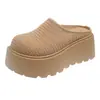 Chinelos Baotou para Mulheres, Novos Mules Slip-On Estilo Primavera 2026, Sandálias Deslumbrantes de Solado Grosso