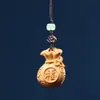 Chaveiro de Carro Folha de Bordo Pintada de Sândalo Pingente Feminino Pingente de Bolsa de Madeira Anel de Chaveiro Presente Lembrança