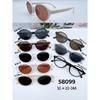 Gafas de sol de tendencia empresarial PC ojo de gato color castaño agua suministro transfronterizo comercio electrónico mejor venta volumen decoración belleza 58099