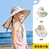 Chapéu de Sol Infantil Lemon Baby Fio Novo Original Proteção Solar Meninas e Meninos Anti-UV Sombra Chapéu de Sol Aba Larga Atacado