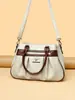 Bolsa de mão feminina 2026 novo estilo, bolsa tote plissada da moda para mulheres de meia-idade e idosas, bolsa de ombro, bolsa transversal, grande capacidade