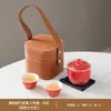 Nuevo juego de té de viaje conveniente estilo chino, taza de servicio rápido personalizada, juego de té kung fu para exteriores, tetera y taza, regalo de empresa