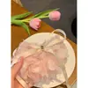 Diadema Rosa de Oso Dulce y Linda Diseño de Nicho Elegante Estilo Coreano Tocado Accesorios para el Cabello Cola de Caballo Elegante de Moda para Mujeres