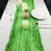 Amazon estilo americano plissado gaze mesa runner país casamento festa decoração mesa feriado mesa pastoral zhuo toalha