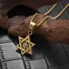 Venta Caliente Transfronteriza Aleación Ecológica Retro Estrella de Seis Puntas Cruz Colgante Moda Europea y Americana Personalizado Collar Joyería Al Por Mayor
