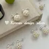 Pendientes Elegantes Coreanos Dongdaemun de Plata de Ley S925 Doble Capa con Perlas de Palomitas Estilo Fresco y Dulce