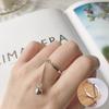 Anillo Popular Nuevo de Hoja Irregular Estilo Coreano para Mujer, Moda Retro, Diseño Simple con Borde Elevado, Anillo Abierto Geométrico en Forma de Corazón para Dedo Índice