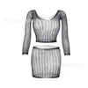 Medias Sexys, Ropa de Malla, Falda Bodycon de una Pieza, Comercio Exterior Europeo y Americano, Venta al por Mayor, Lencería Sexy W510