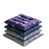 Cojín cuadrado de poliéster-algodón para todas las estaciones, almohadilla gruesa para silla de oficina, almohadilla para silla de dormitorio, resistente al desgaste, cálido, con correas, almohadilla para silla de comedor