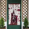 Decoración de Halloween Nueva Transfronteriza Tela Colgante Patio Exterior Creativa Impresa Cubierta de Puerta Banner Tela Colgante Fiesta Tapiz