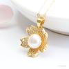 Colgante de Perla Natural de Agua Dulce Guan Yu Collar de Perlas Bun Flor Joyería para Mujer Transmisión en Vivo Dropshipping S2040603
