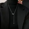 Yh~Estilo Minimalista~Colar Longo de Pérolas Ajustável para Mulheres 2023 Tendência Design de Nicho Elegante Colar de Socialite