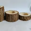 Suportes de Vela de Madeira Transfronteiriços, Decorações de Casamento e Festas, Bases de Madeira Que Criam uma Atmosfera Romântica